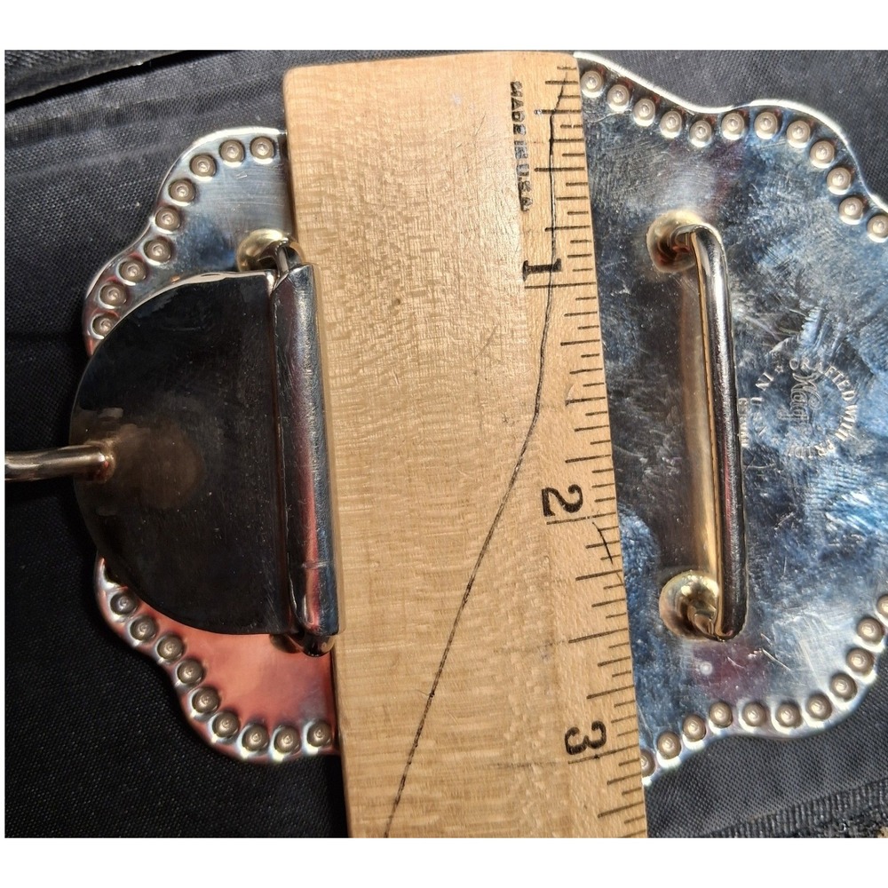Vintage Wager's German Silver Riverside Range Riders 2000 Barrel Racing Buckle - Picture 6 of 8